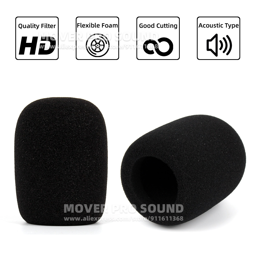 2 قطعة الزجاج الأمامي هيئة الت - مراجعة Microphone Pop Filter Foam Windscreen وسعره
