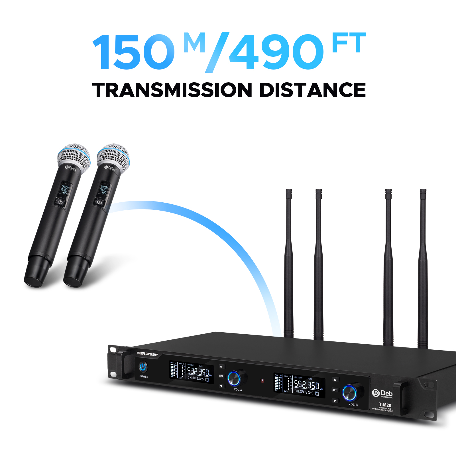 نظام ميكروفون لاسلكي محمول بال - مراجعة Uhf Wireless Microphone System Dual Channel وسعره