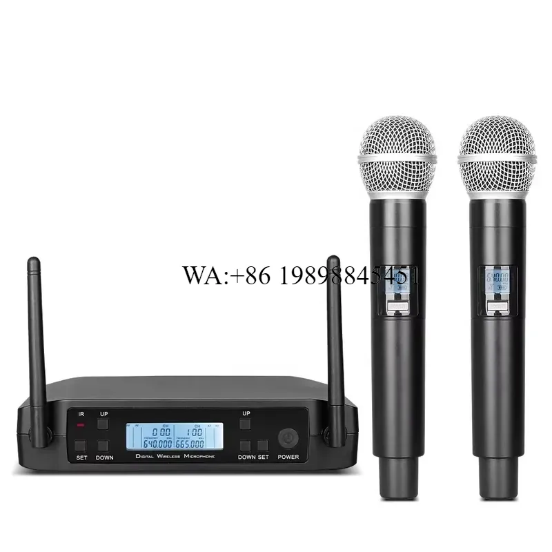 نظام ميكروفون لاسلكي ثنائي الق - مراجعة Uhf Wireless Microphone System Dual Channel وسعره