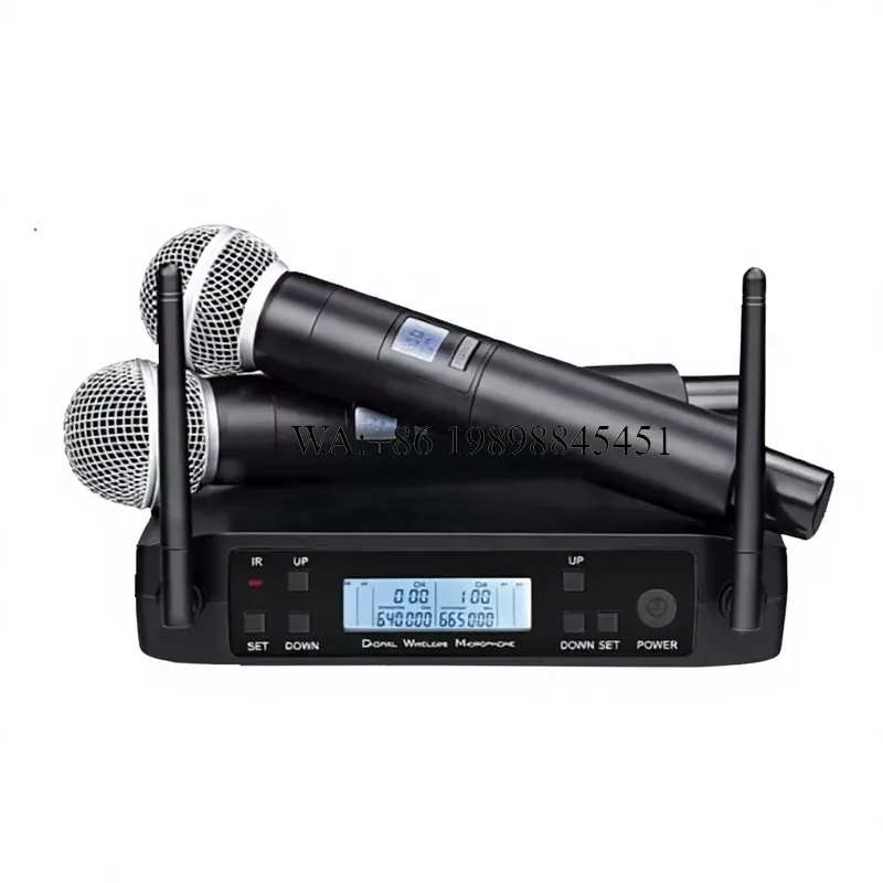 نظام ميكروفون لاسلكي ثنائي الق - مراجعة Uhf Wireless Microphone System Dual Channel وسعره