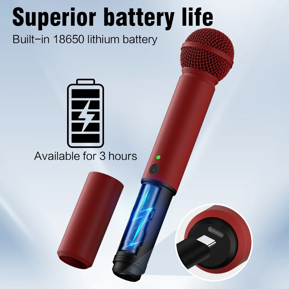 ميكروفون لاسلكي للكاريوكي، طرا - مراجعة Rechargeable Wireless Mic Lithium Battery وسعره