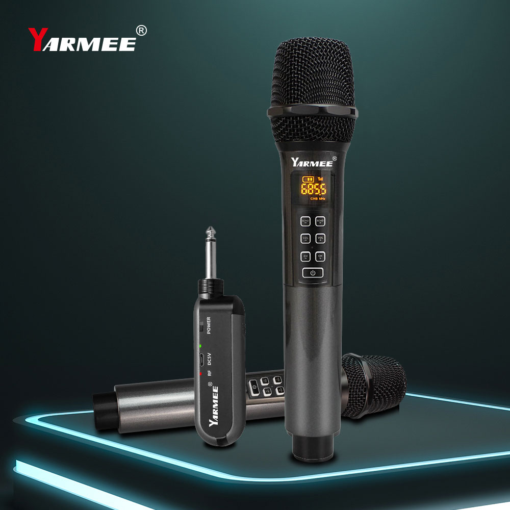 YARMEE ميكروفون لاسلكي احترافي - مراجعة Rechargeable Wireless Mic Lithium Battery وسعره