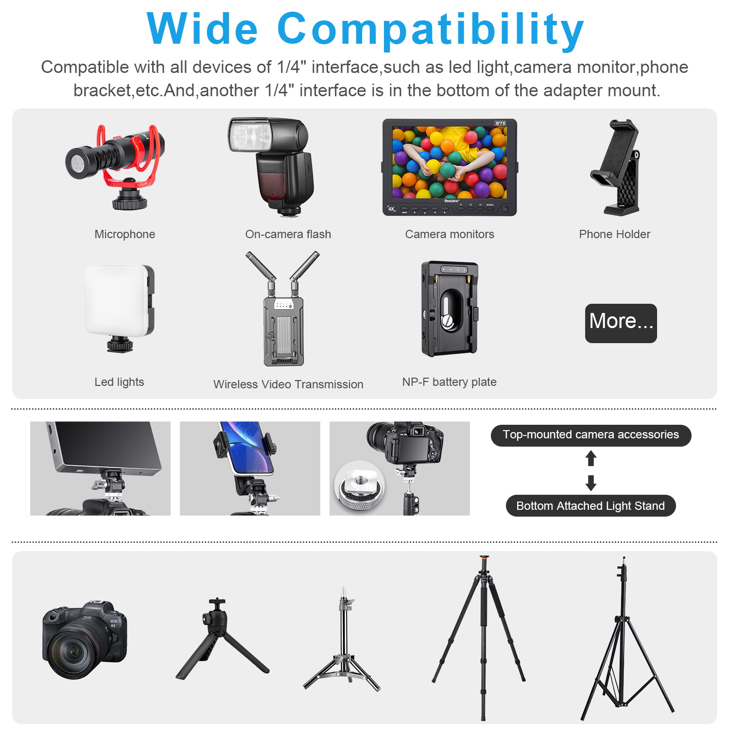 حامل شاشة الكاميرا الصغير من F - مراجعة Microphone Shock Mount Universal وسعره
