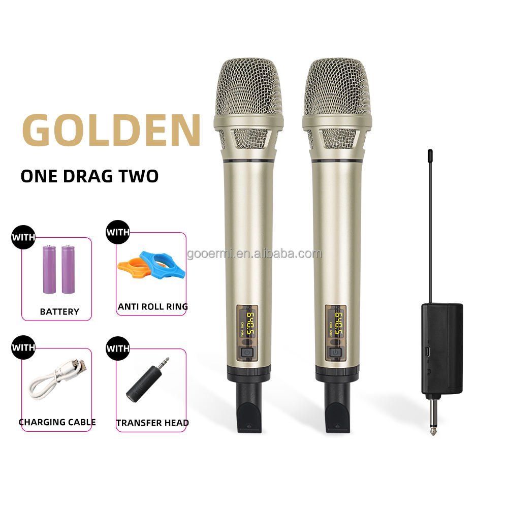 نظام ميكروفون لاسلكي محمول UHF - مراجعة Uhf Wireless Microphone System Dual Channel وسعره