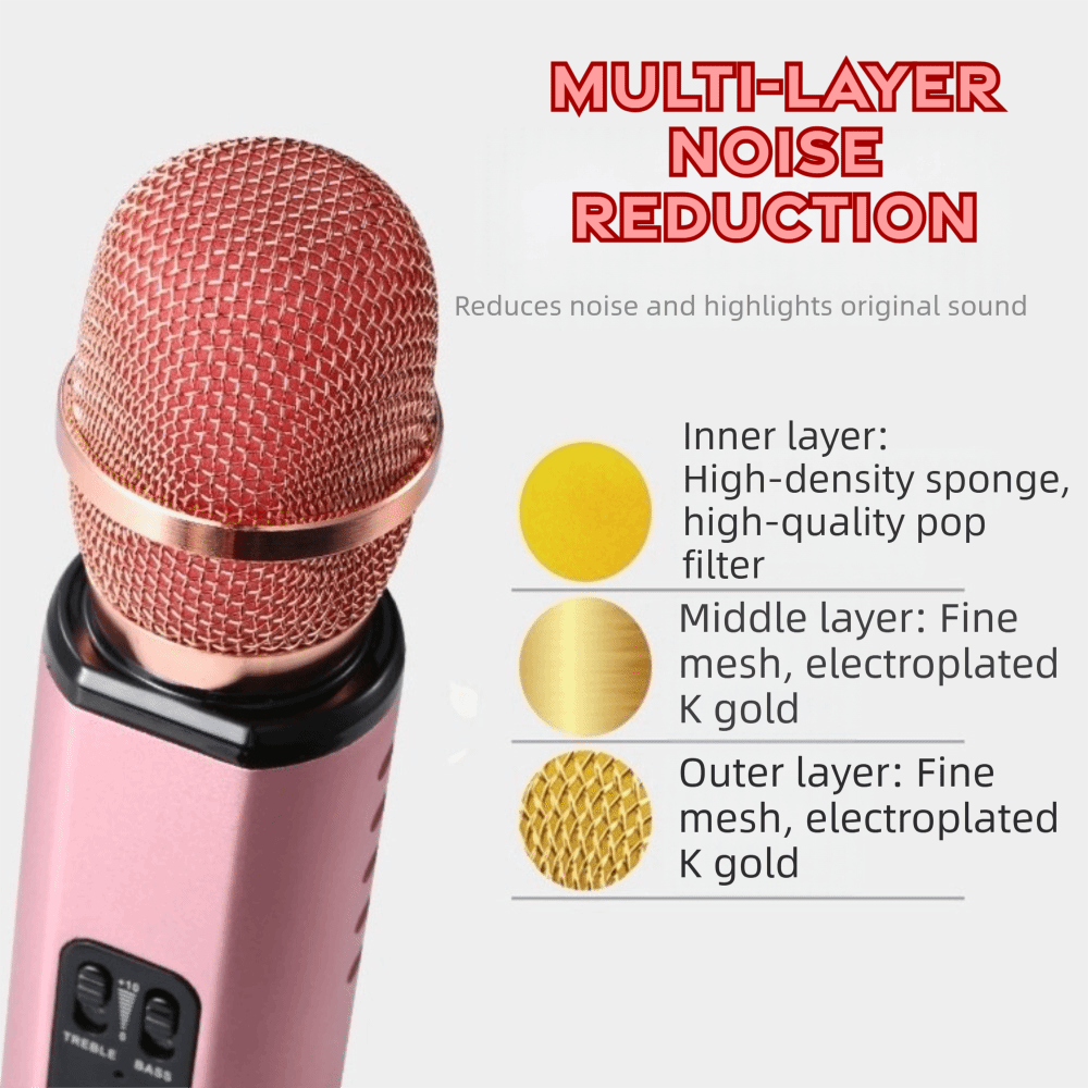 ميكروفون كاريوكي محمول، ميكروف - مراجعة Bluetooth Karaoke Microphone Handheld وسعره