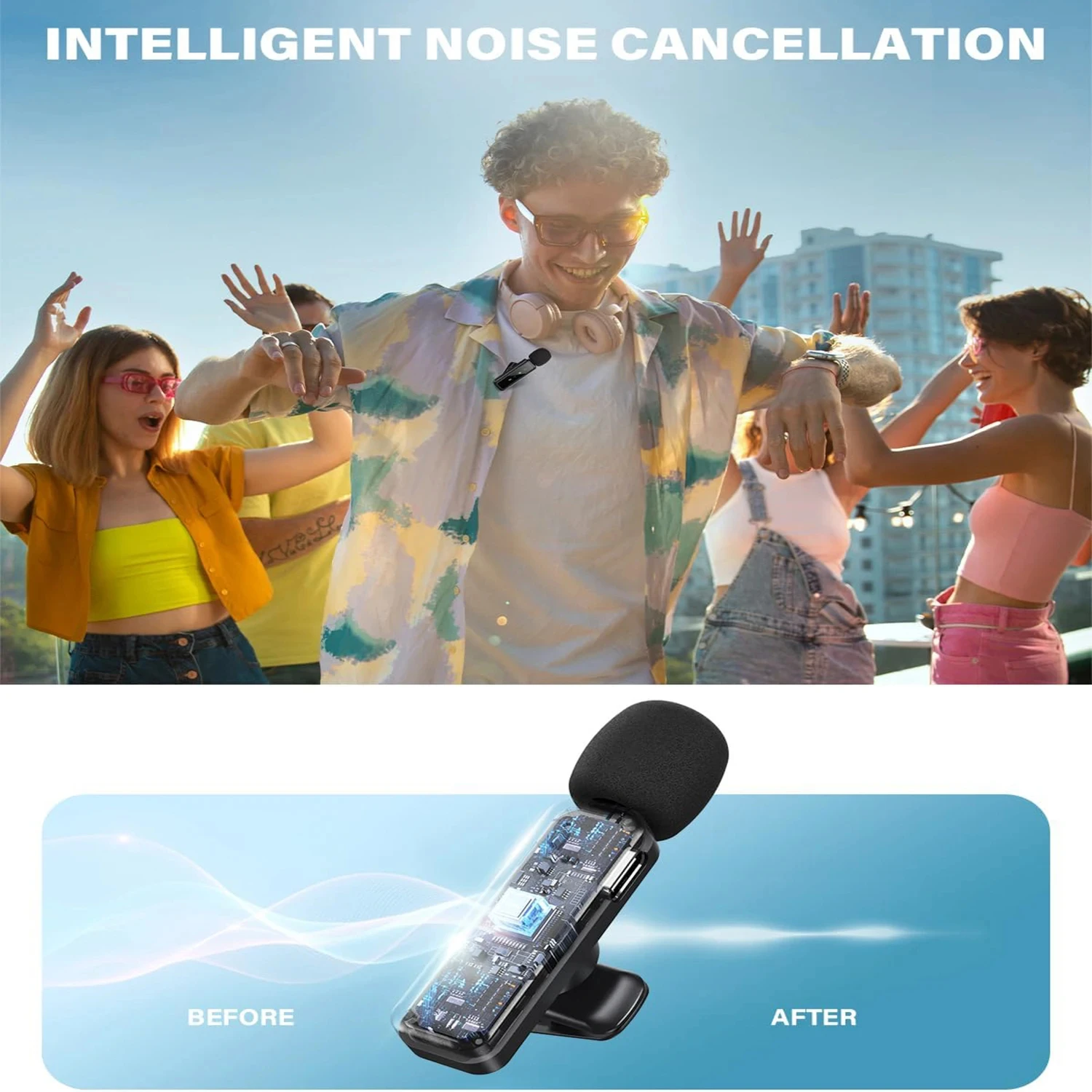 ميكروفون لاسلكي من Lavalier بق - مراجعة Rechargeable Wireless Mic Lithium Battery وسعره