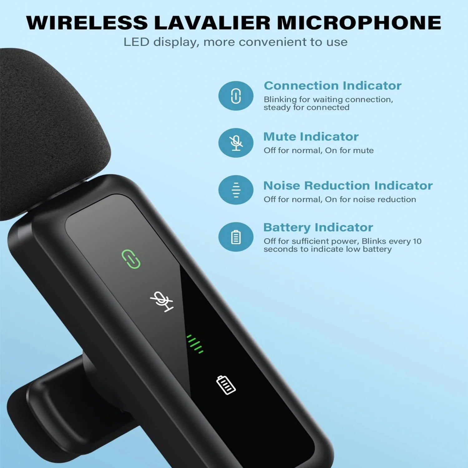 ميكروفون لاسلكي من Lavalier بق - مراجعة Rechargeable Wireless Mic Lithium Battery وسعره